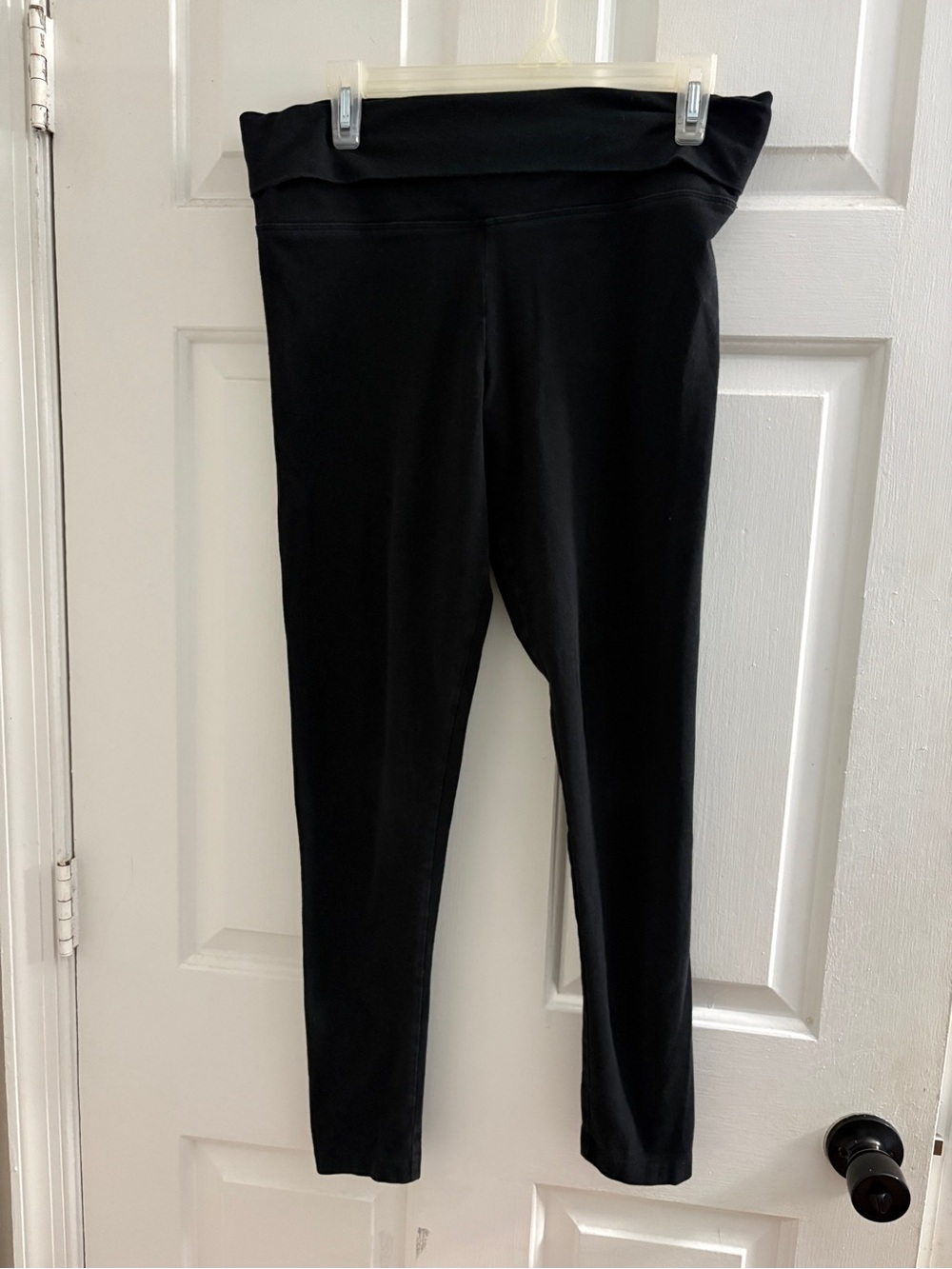 PINK Victoria's Secret Black Fold-Over Waist Leggings